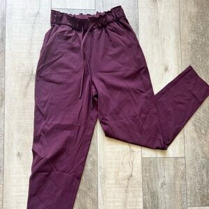 Stretch High-Rise Lulu Lemon Pants - MERLOT
